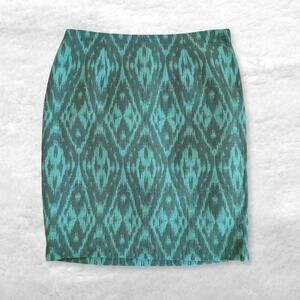 rachel by rachel roy green ikat print pencil skirt